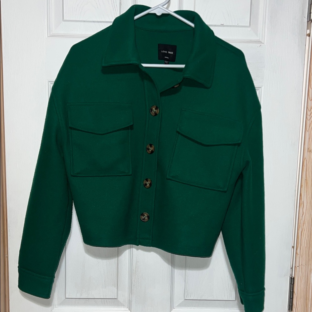 Love Tree Women's Deep Green Utility Jacket